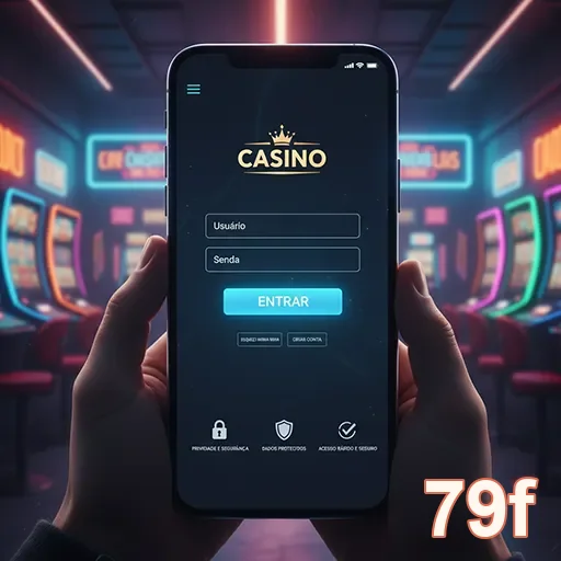 Ilustração de Acesse o cassino online 79f com segurança e rapidez